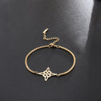 Witchcraft Witch Knot Necklace Irish Trinity Knot Triple Spiral Pendant Stainless Steel Ankh Cross Pentagram Amulet Jewelry