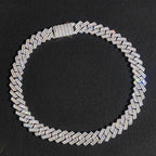 Iced Out Cuban Chain Necklace Stainless Steel 18/19MM