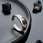 Retro "Horus Eye" Adjustable Open Ring For Men Women Copper Gothic Punk Edgy Jewelry Indie Accessories Niche Gift