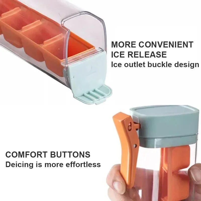 1PC Creative Ice Tray Easy To Disassemble Molded Ice Maker with Handle Reusable Ice Storage Cup