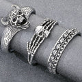 Cool Gothic Viking Skull Head Bracelet for Men Solid Stainless Steel Bangle Bracelets Opening Cuff Punk Rock Jewelry