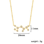 Unift Clear Zircon Zodiac Constellation Women Necklaces Star Sign Pisces Aries Taurus Pendant Fashion Horoscope Amulet Jewelry