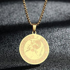 Stainless Steel Zodiac Sign Necklace For Women Men 12 Constellation Libra Symbol Pendant Necklace Amulet Collar Men Jewelry Gift