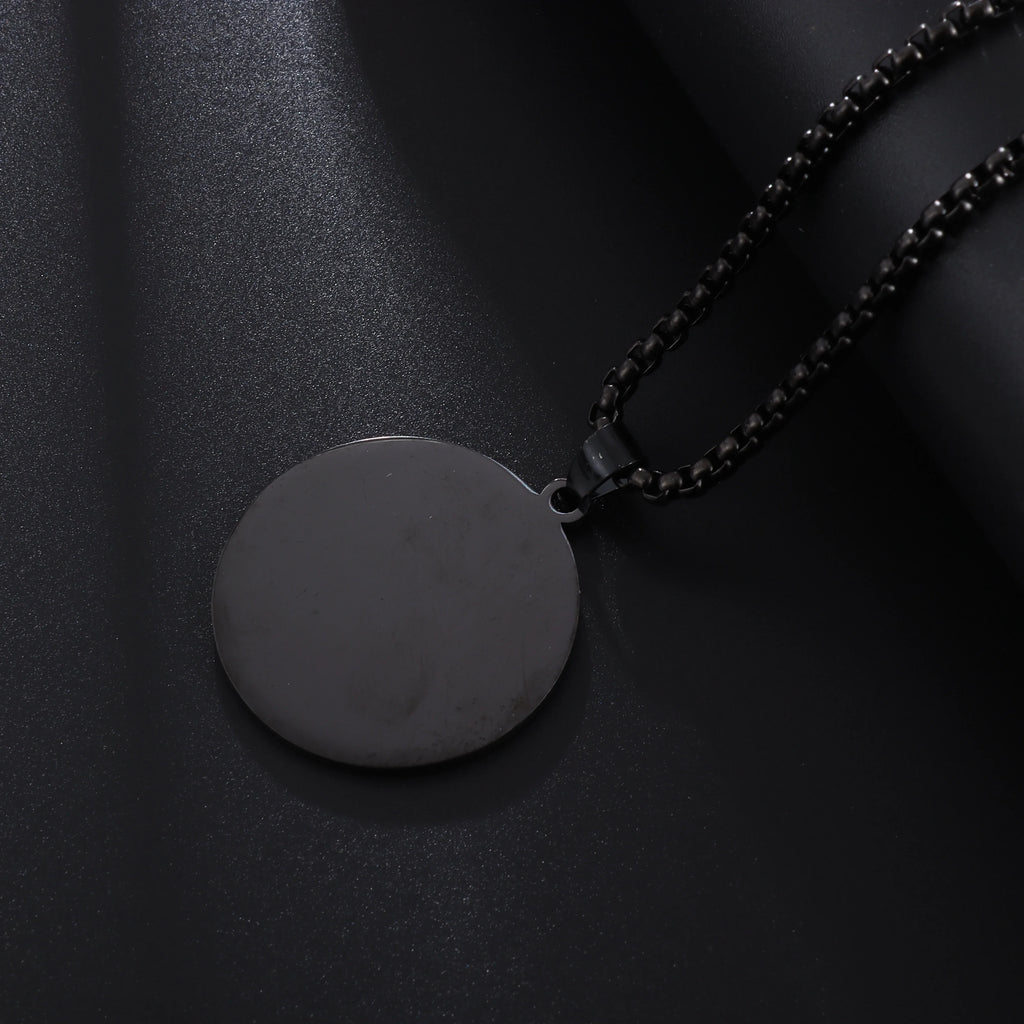 Hip Hop Military Style Stainless Steel Dog Tag Pendant Necklace for Men Women Gold Plated Personalized Id Card Name