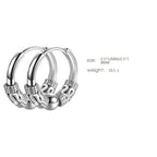 Stainless Steel Gothic Totem Hoop Earring