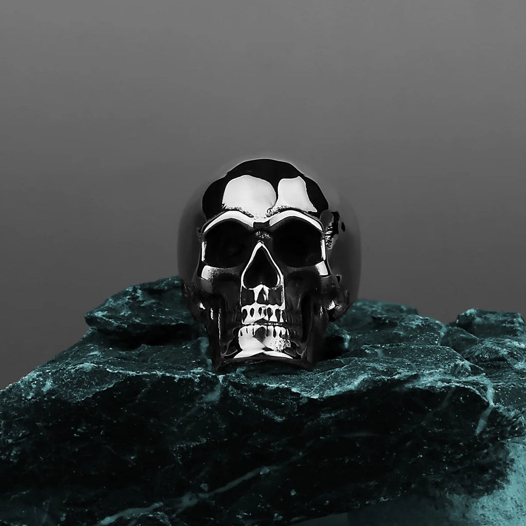 Gothic Skull Steel Ring 316L Finger Punk