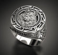 Viking Wolf Totem Head Ring — Stainless Steel
