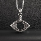 Sun Hugging Moon Round Pendant — Stainless Steel