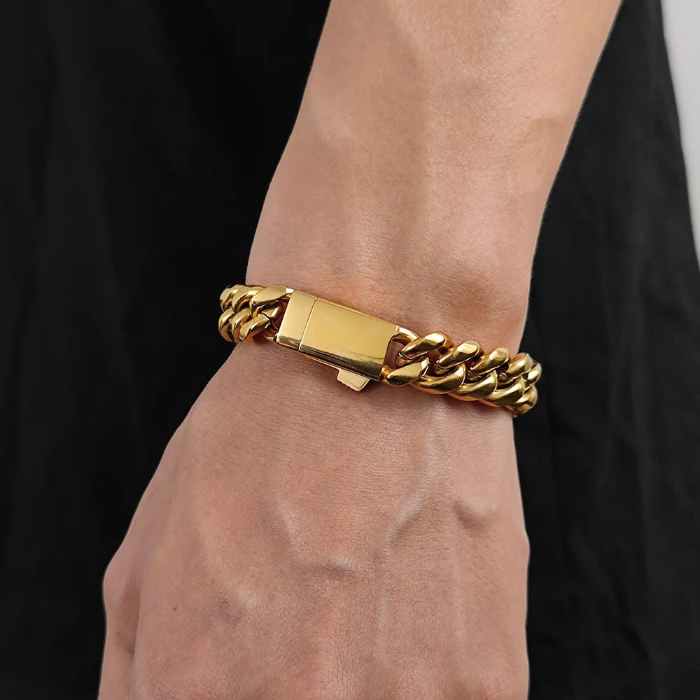 Stainless Steel Cuban Bracelet Miami Statement