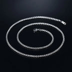 Vnox Dropshipping Mens Cross Necklaces Stainless Steel Layered Plain Cross Pendant Rope Box Chain Necklace Prayer Jesus Collar
