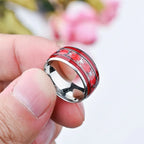 Spider Pattern Dome Edge,Comfortable Fit, Fashionable Daily ItemWedding Ring Red Personalized Couple Tungsten Carbide Ring