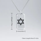 Star of David Pendant Necklace — Stainless Steel