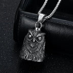 Gothic Lion Head Bell Pendant — Stainless Steel