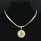 Iced Out Archangel Pendant Necklace — Stainless Steel