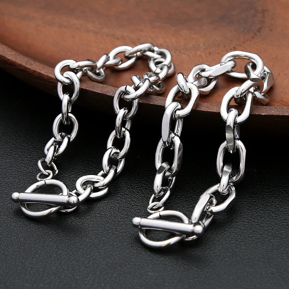 Minimal Silver Bracelet — Stainless Steel