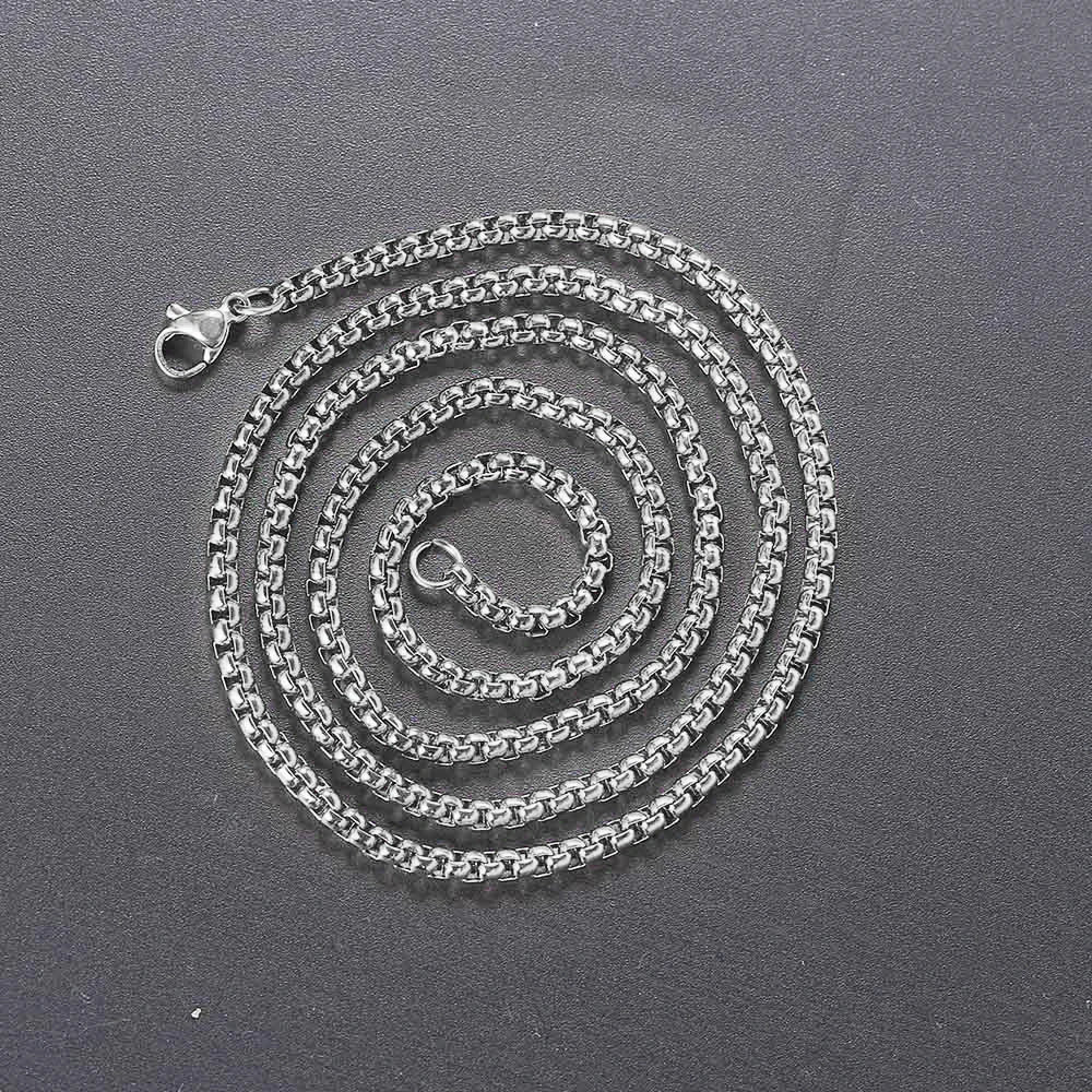 Box Chain Necklace Stainless Steel 3MM