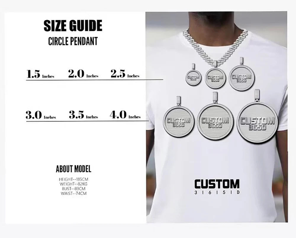 Iced Out Smooth Letter Pendant Logo