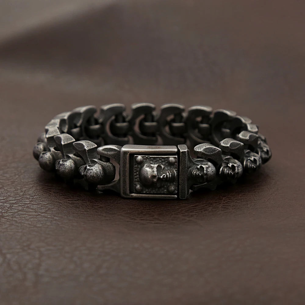 Skull Bracelet — 316L Stainless Steel