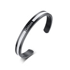 Viking Cuff Bangle Bracelet — Stainless Steel