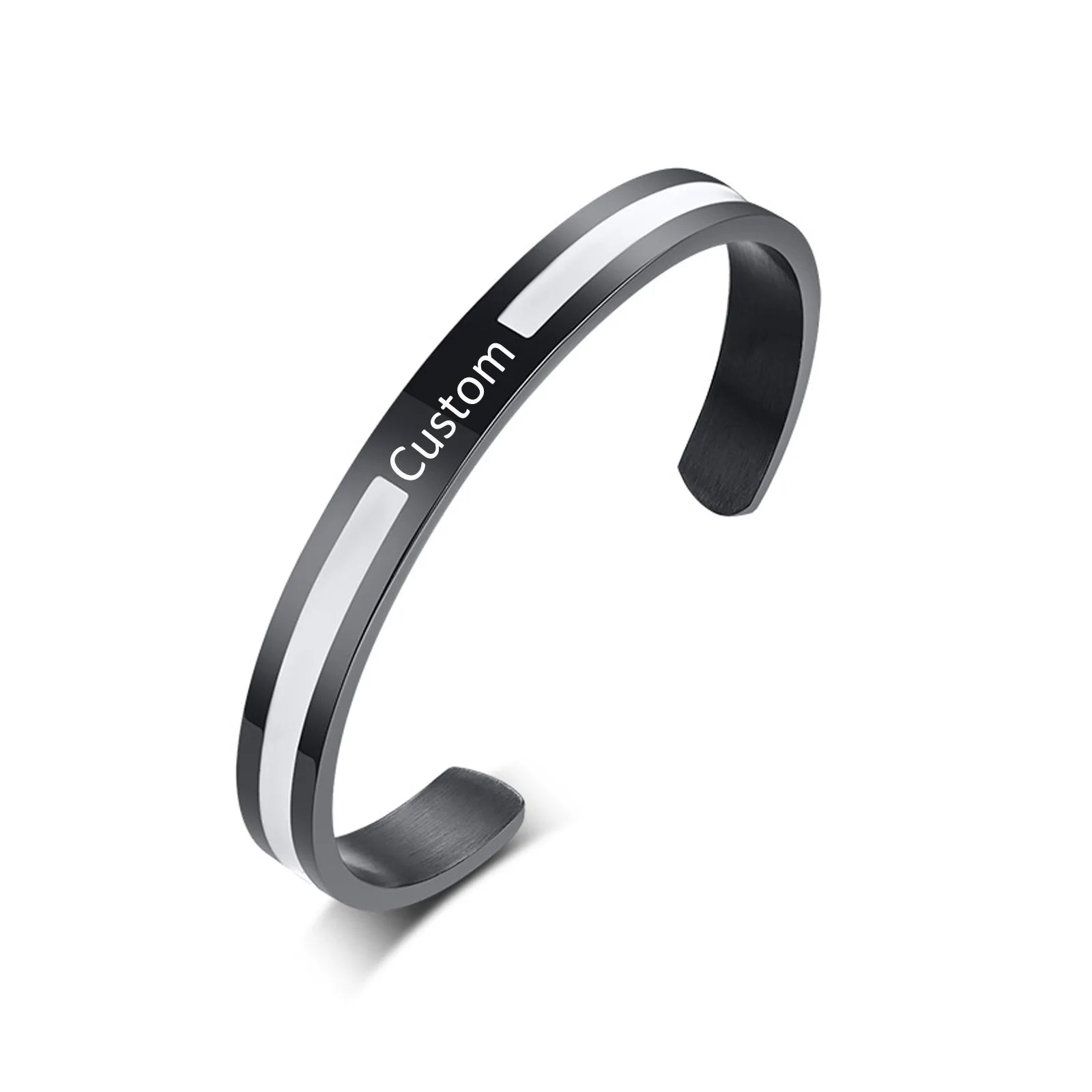 Viking Cuff Bangle Bracelet — Stainless Steel