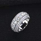 Iced Out Diamond Ring — 925 Silver
