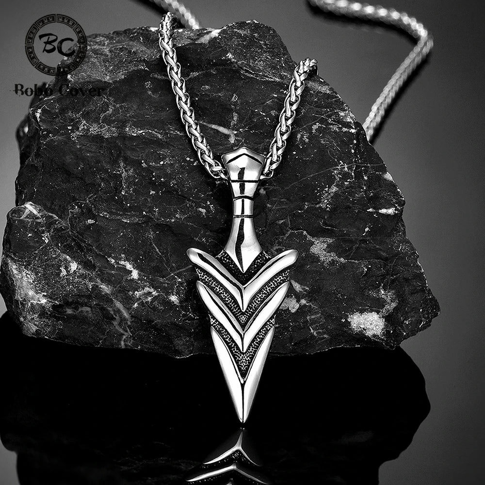 Odin's Spear Gungnir Pendant Necklace — Steel