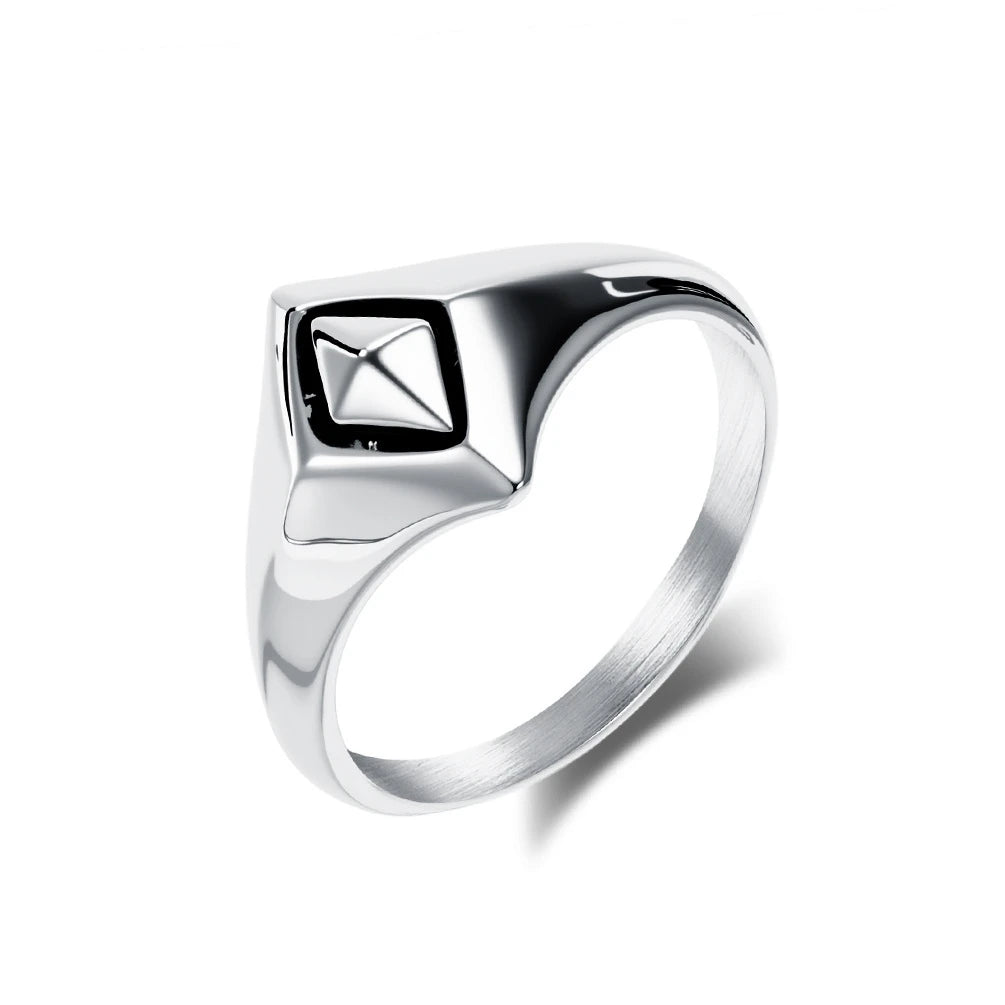 Simple Punk Link Chain Ring — Stainless Steel