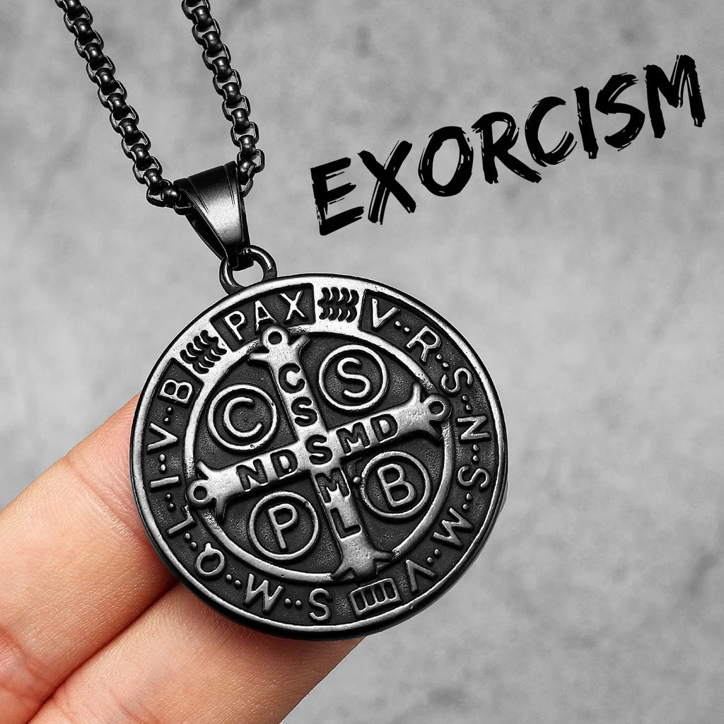 St. Benedict Pendant Necklace — Stainless Steel