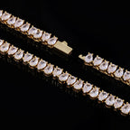 Tennis Bracelet Stainless Steel 6MM Teardrop CZ