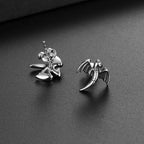 Flying Dragon Steel Earrings Vintage