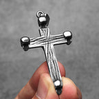 Cross Skull Jesus Pendant Necklace Stainless Steel