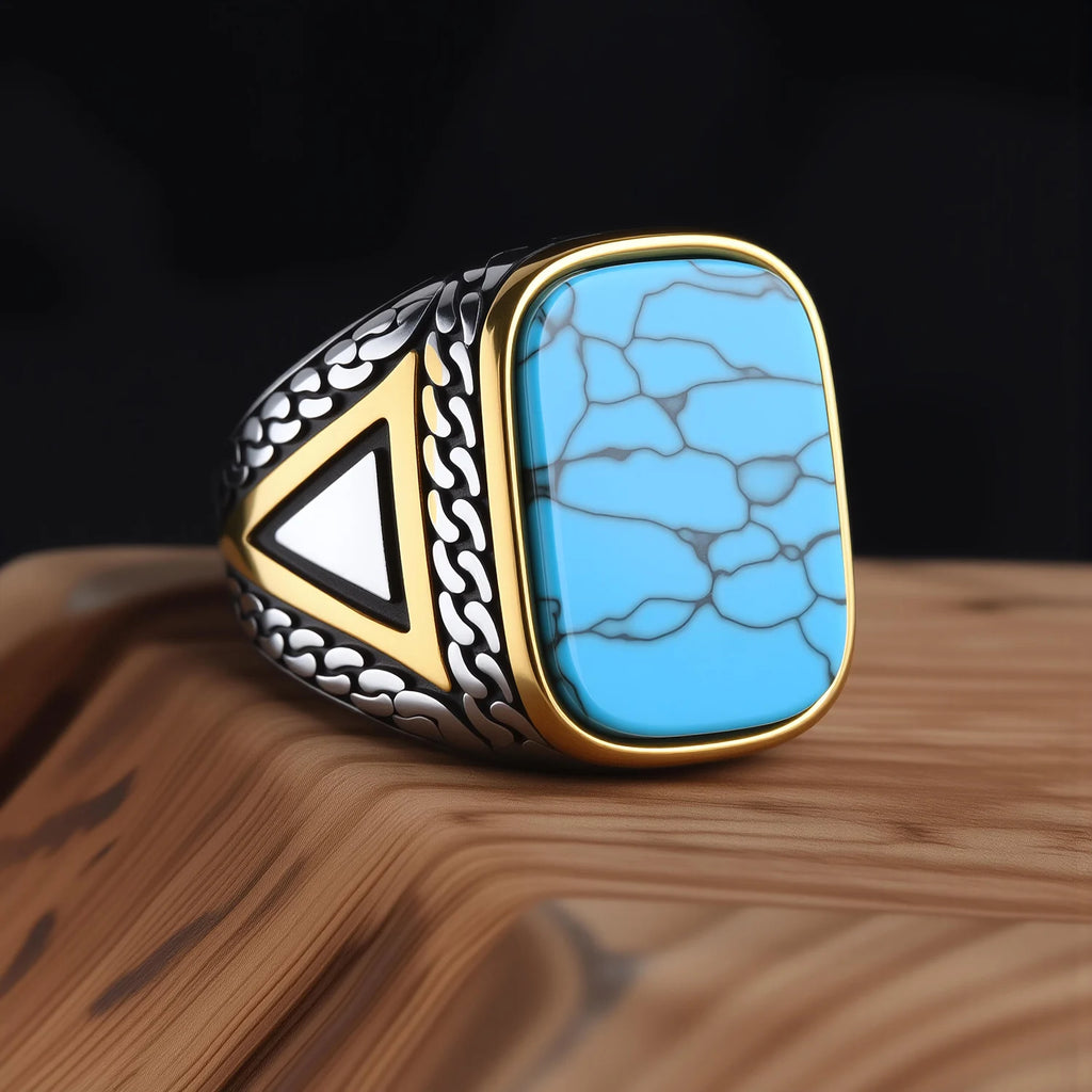 R3427 Men's High Quality 316L Stainless Steel Variety Onyx Rings Fashion Trend Jewelry