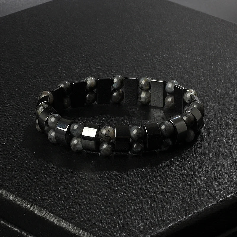 Fashion Wave Hematite Magnetic Bracelet Men Original Beaded Hematite Energy Bracelets for Women Positive Energy Jewelry