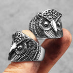 Owl Bird Ring — Stainless Steel
