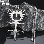 Statement Chain Pendant Necklace — Stainless Steel