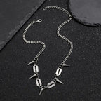 Punk Razor Spike Pendant Necklace