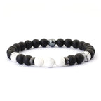 Mens Bracelet 8mm Onyx Tiger Eyes Stone Beaded Braclet Hematite Healing Braslet Cadeau Homme Leisure Accessories