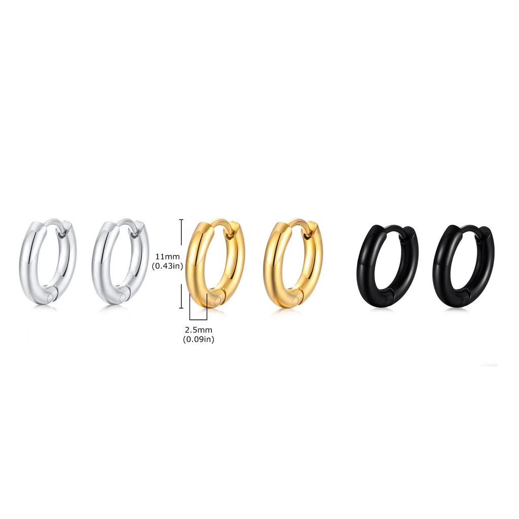 Minimal Hoop Earring — Stainless Steel
