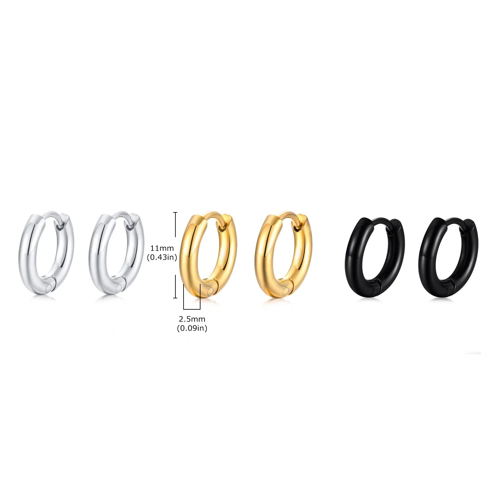Minimal Hoop Earring — Stainless Steel