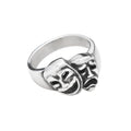 Steel Ring Vintage 316L Stainlesss Cry Smile