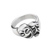 Steel Ring Vintage 316L Stainlesss Cry Smile