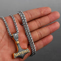 Original Viking Stainless Steel Thor Hammer Multiple Styles Domineering Unisex Necklace Pendant Boyfriend Gift