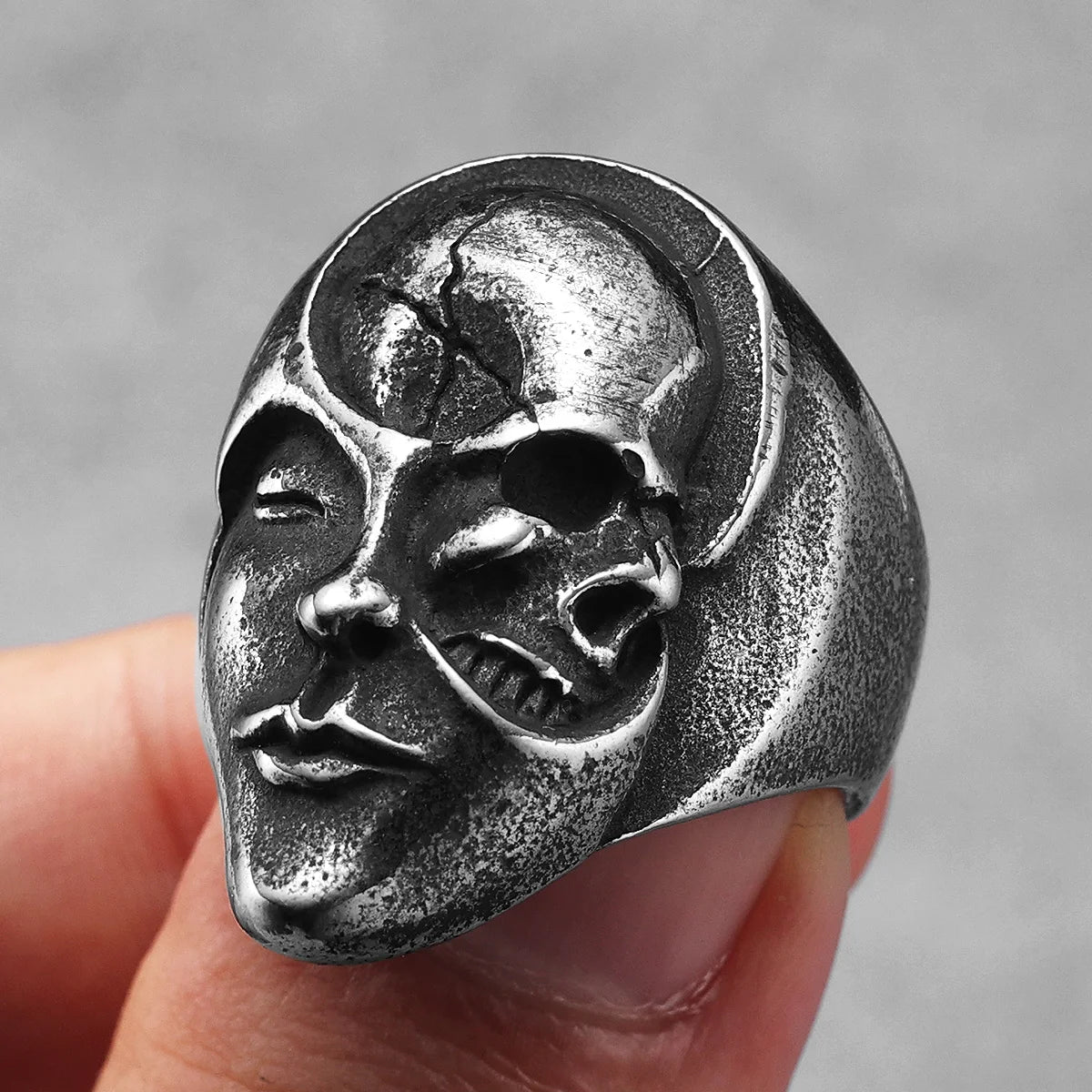Gothic Statement Ring — Stainless Steel
