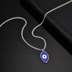 Evil Eye Pendant Necklace — Stainless Steel