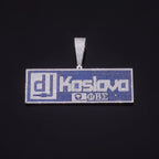 Iced Out Letter Pendant Necklace 925 Silver