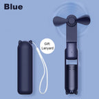 Portable Mini Fan 2000mAh USB Rechargeable 3 Speed Handheld Foldable Fan Hand Held Small Pocket Travel Fan with Handy