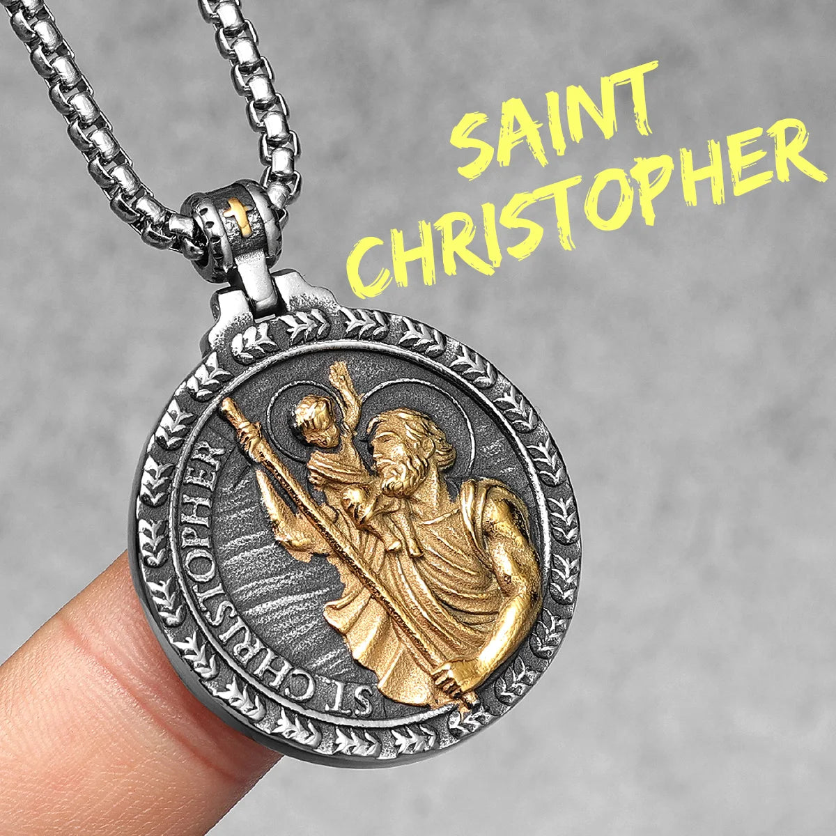 St. Christopher Pendant — Stainless Steel
