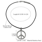 Steel Pendant Punk Peace Symbol Vintage Antique