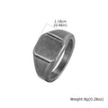 Vintage Punk Square Signet Ring for Men,Stainless Steel Ring Plain Statement Ring,Chunky Ring Geometric Thumb Ring