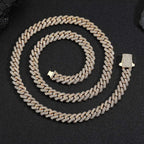 Iced Out Cuban Chain Necklace Stainless Steel 8MM